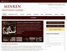 Tablet Screenshot of minkenemploymentlawyers.com